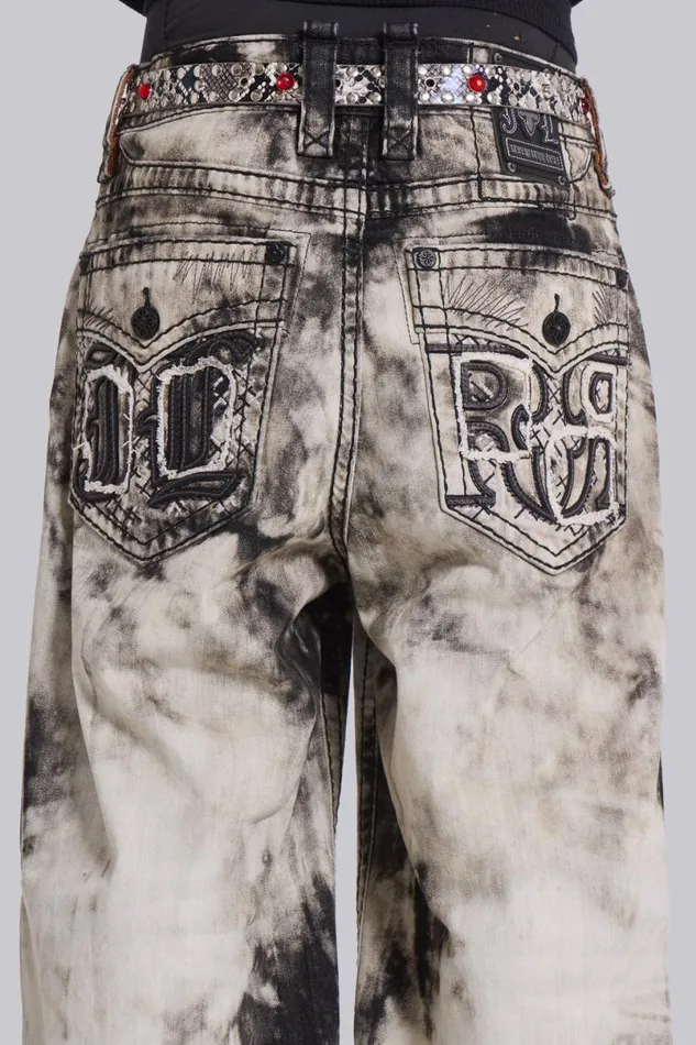 Jaded London Colossus Jeans Men Rock Revival Sirus Colossus Jeans Black