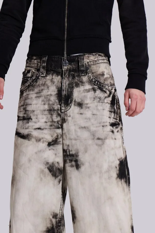 Jaded London Colossus Jeans Men Rock Revival Sirus Colossus Jeans Black