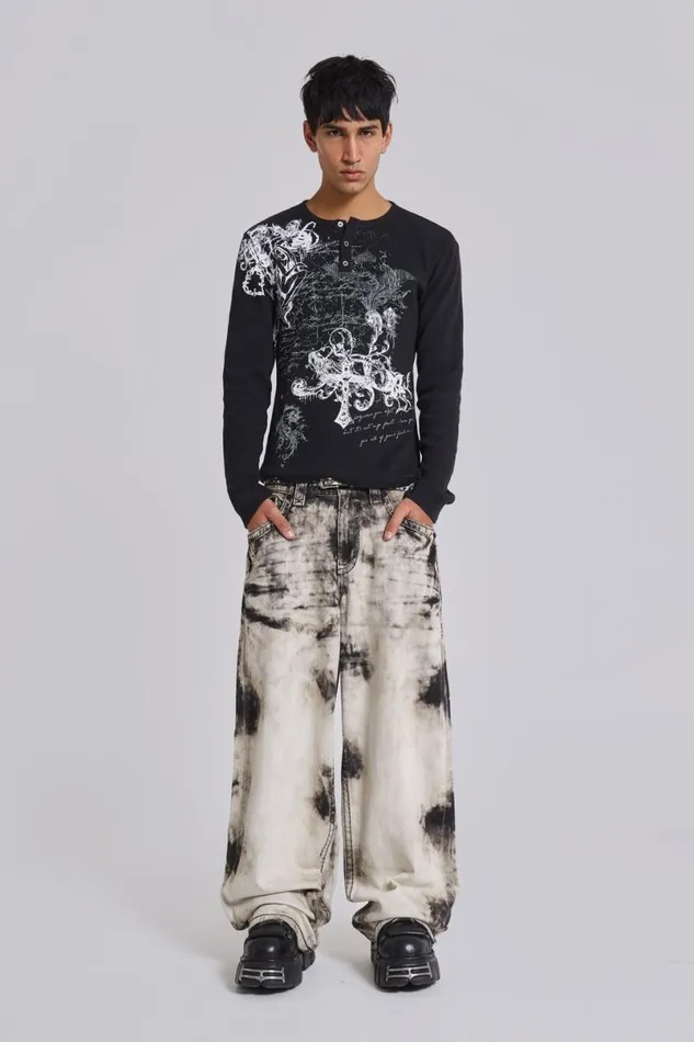 Jaded London Colossus Jeans Men Rock Revival Sirus Colossus Jeans Black