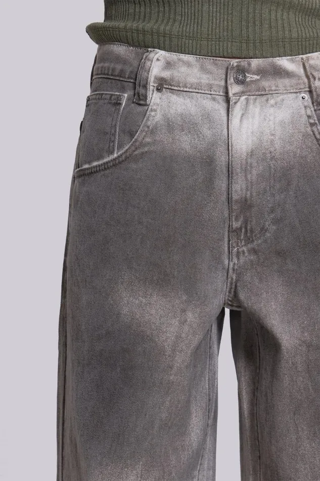 Jaded London Colossus Jeans Men Tar Wash Colossus Jeans White