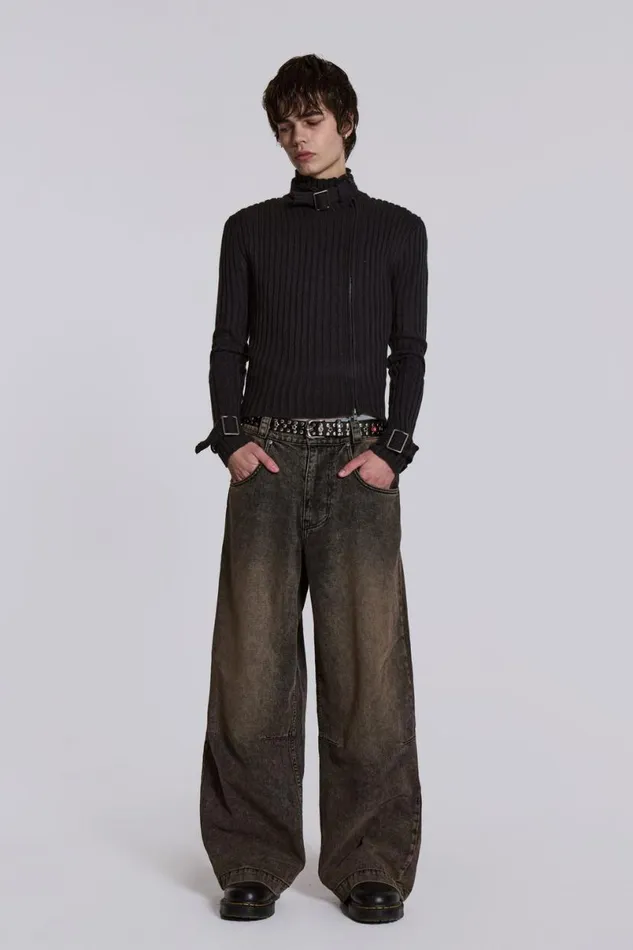 Jaded London Colossus Jeans WomenUnisex Acid Brown Colossus Jeans Brown