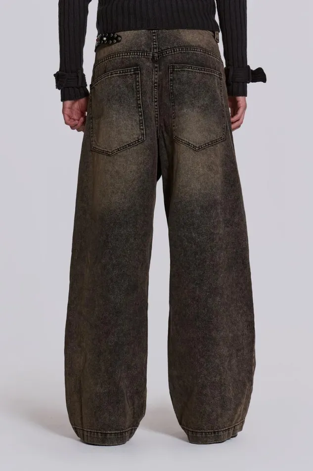 Jaded London Colossus Jeans WomenUnisex Acid Brown Colossus Jeans Brown