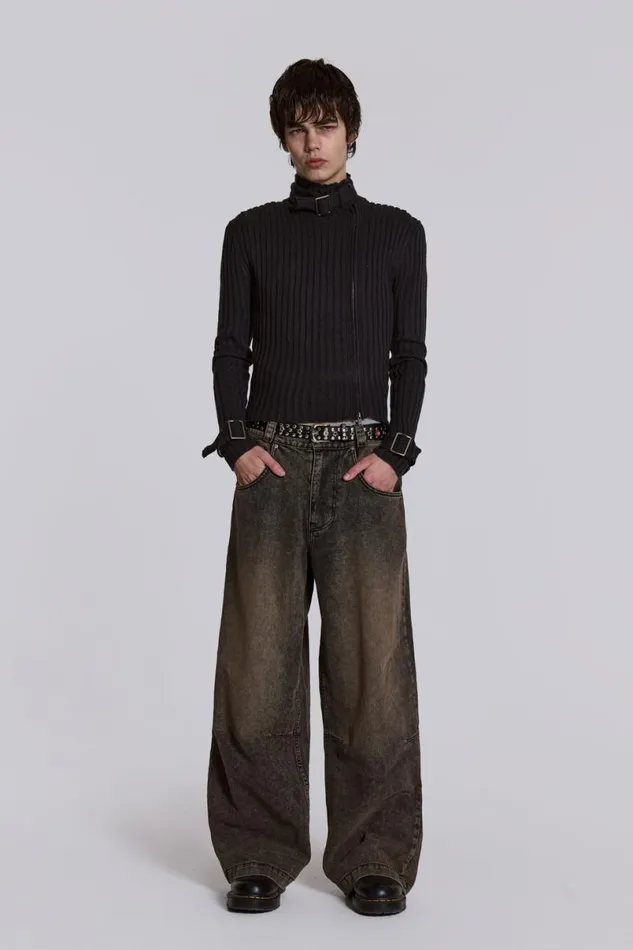 Jaded London Colossus Jeans WomenUnisex Acid Brown Colossus Jeans Brown