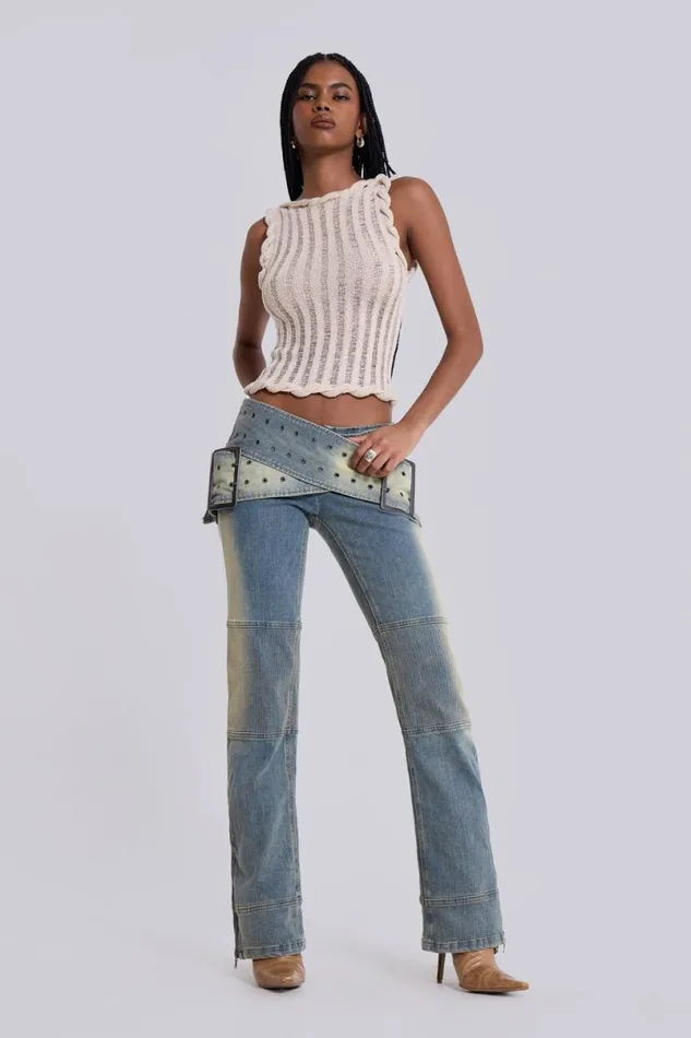 Jaded London Jeans Women Assassin Light Denim Jeans Blue