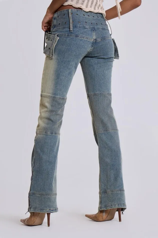 Jaded London Jeans Women Assassin Light Denim Jeans Blue