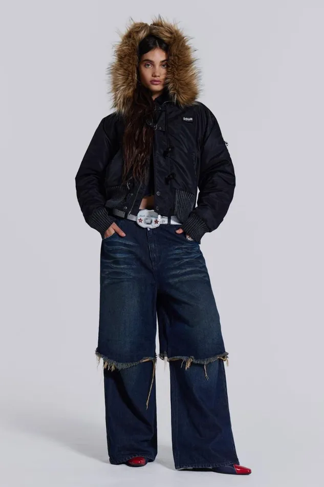 Jaded London Jeans Women Evo Double Layered Jeans Blue