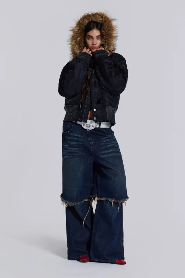 Jaded London Jeans Women Evo Double Layered Jeans Blue