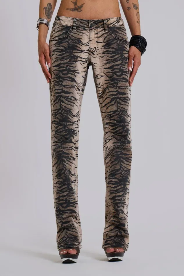 Jaded London Jeans Women Leona Tiger Bootcut Jeans Multi