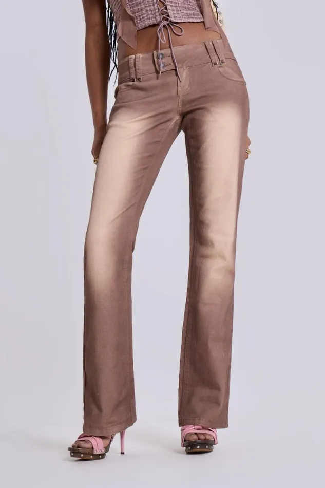 Jaded London Jeans Women Washed Dirty Mauve Thirteen Jeans Pink