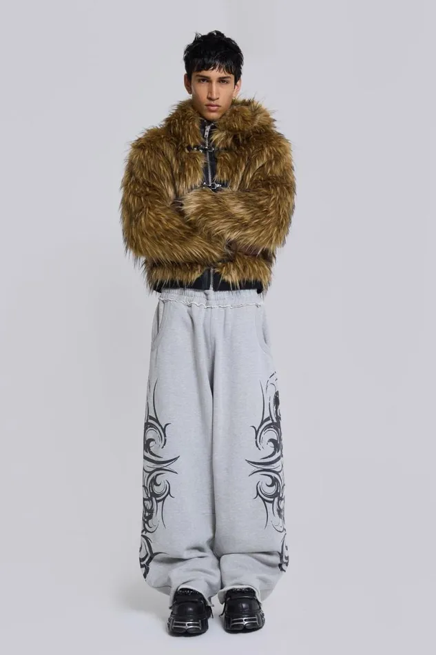 Jaded London Joggers and Sweatpants MenUnisex Grey Baggy Blade Joggers Grey
