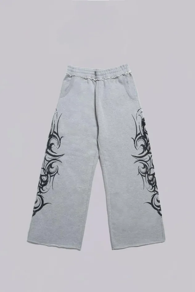 Jaded London Joggers and Sweatpants MenUnisex Grey Baggy Blade Joggers Grey