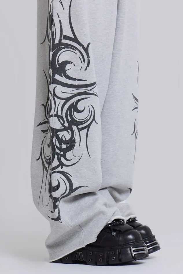 Jaded London Joggers and Sweatpants MenUnisex Grey Baggy Blade Joggers Grey