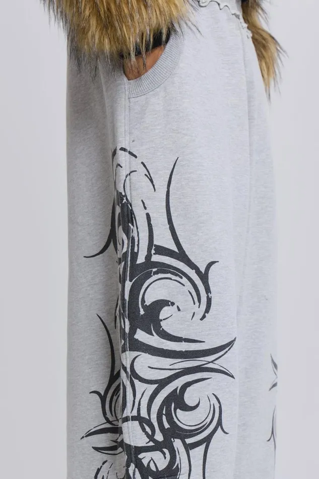 Jaded London Joggers and Sweatpants MenUnisex Grey Baggy Blade Joggers Grey