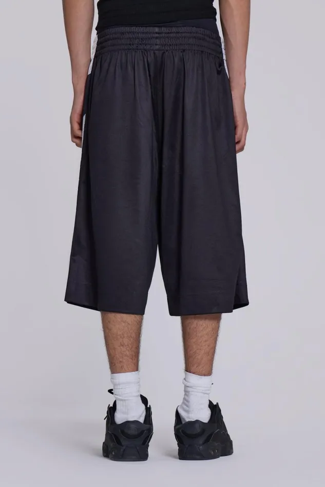 Jaded London Jorts and Shorts Men Asteroid Shorts Black