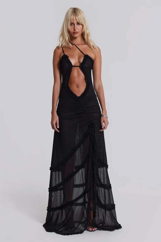 Jaded London Maxi Dresses Women Fatale Maxi Dress In Midnight Black Black