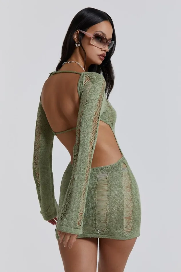Jaded London Mini Dresses Women Khaki Umbra Mini Dress Khaki