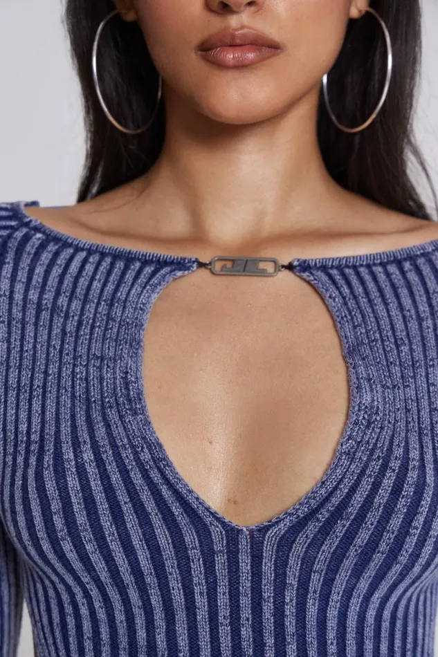 Jaded London Mini Dresses Women Tribeca Backless Mini Dress Blue