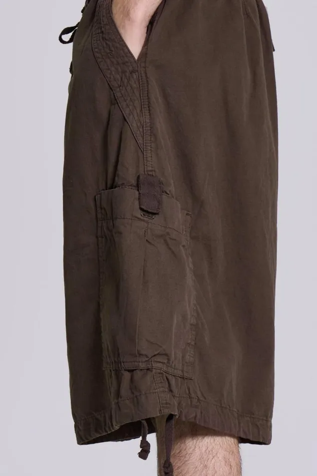 Jaded London Parachute Pants Women Brown Parachute Cargo Shorts Brown