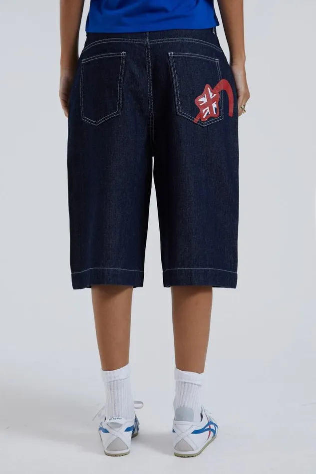 Jaded London Shorts and Jorts Women Jumbo Denim Jorts Blue