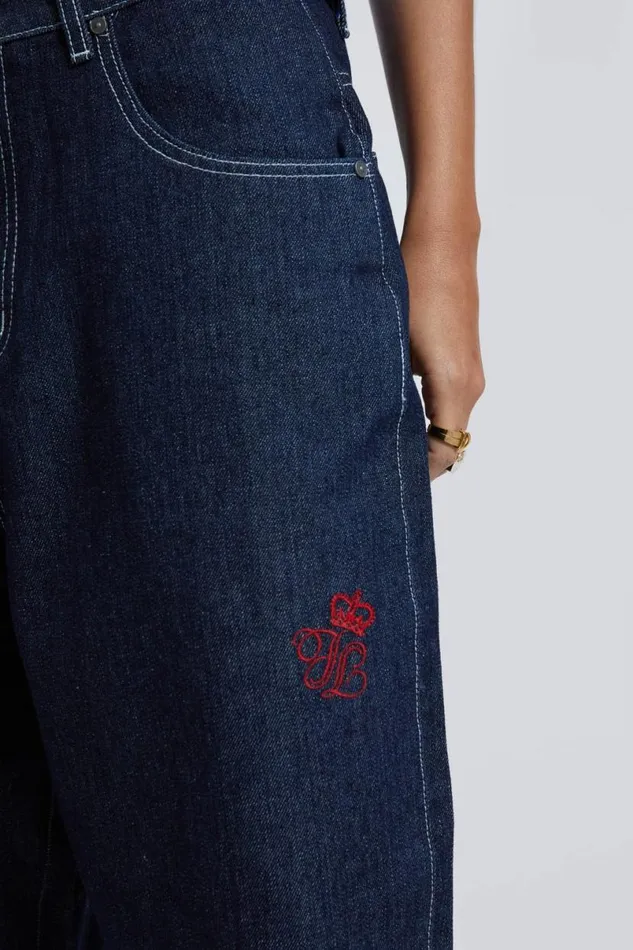 Jaded London Shorts and Jorts Women Jumbo Denim Jorts Blue