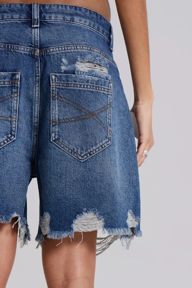 Jaded London Shorts and Jorts Women Mid Blue Revenge Jorts Blue
