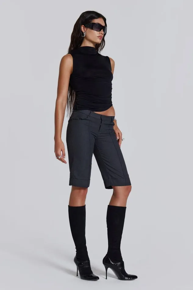 Jaded London Shorts and Jorts Women Miss Tailored Short Grey