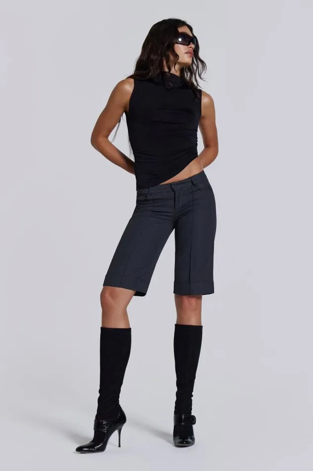 Jaded London Shorts and Jorts Women Miss Tailored Short Grey