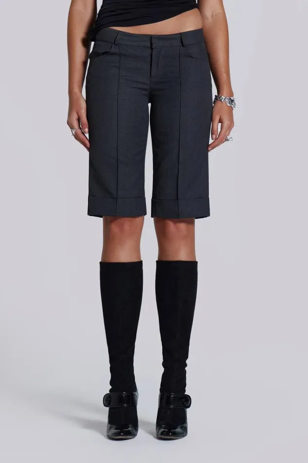 Jaded London Shorts and Jorts Women Miss Tailored Short Grey