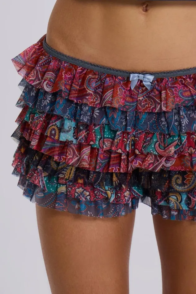 Jaded London Shorts and Jorts Women Paisley Rhea Mesh Bloomer Shorts Mixed Paisley
