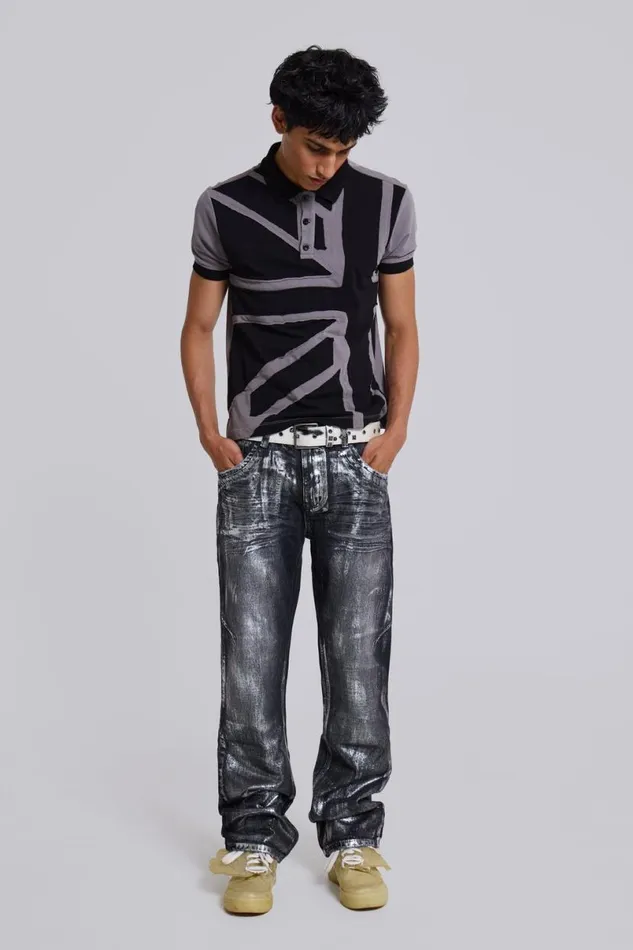 Jaded London SlimStraight Jeans Men Gunmetal Reed Jeans Black