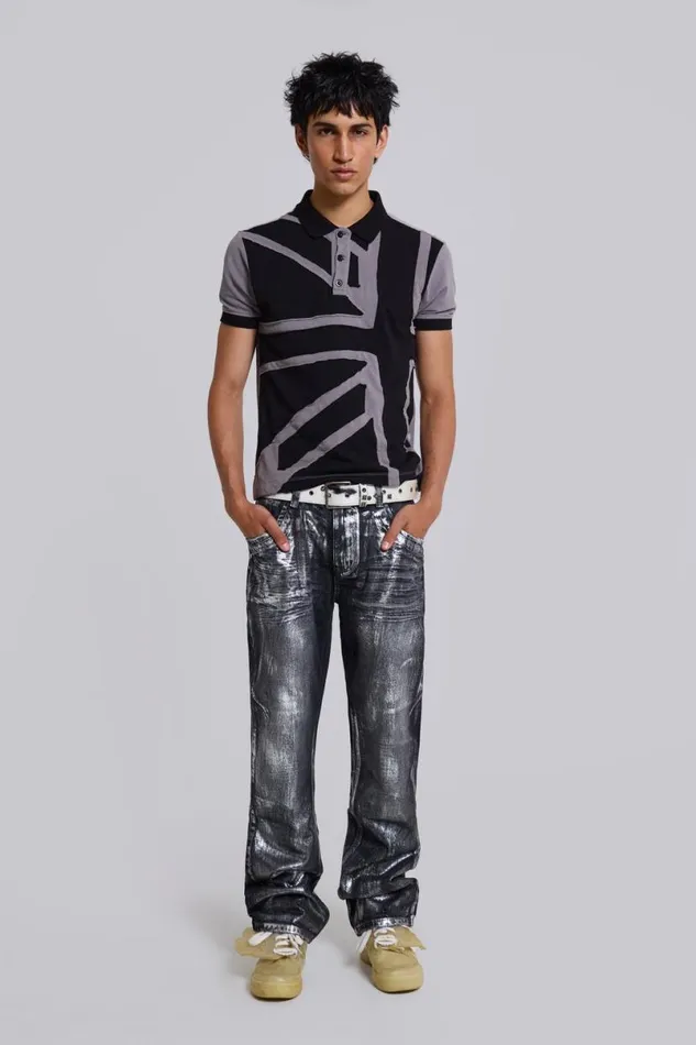 Jaded London SlimStraight Jeans Men Gunmetal Reed Jeans Black