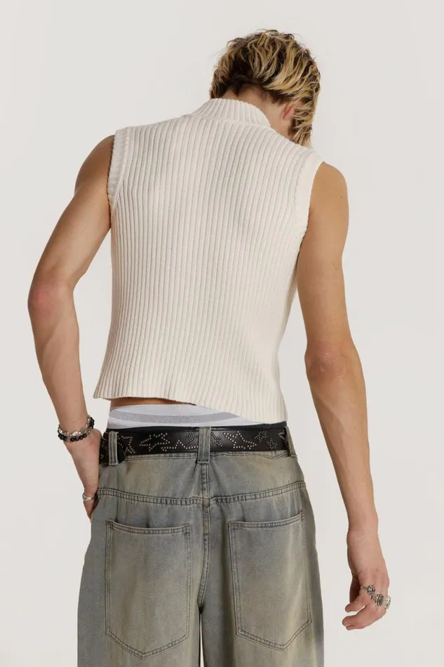 Jaded London TShirts and Vests Men Polar Vest White