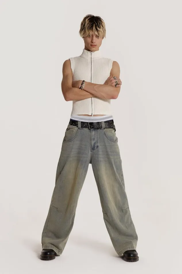 Jaded London TShirts and Vests Men Polar Vest White