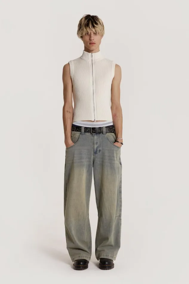 Jaded London TShirts and Vests Men Polar Vest White