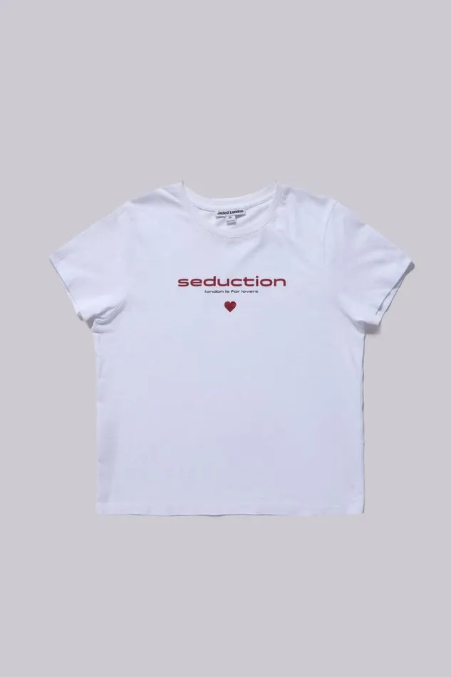Jaded London TShirts and Vests Men Seduction Tee White