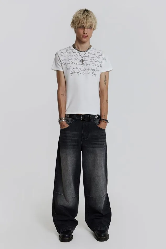 Jaded London TShirts and Vests Men Verse Waffle Tee White