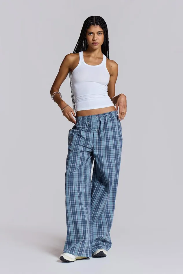 Jaded London Trousers and Pants Women Jamie Check Boxer Trousers Check
