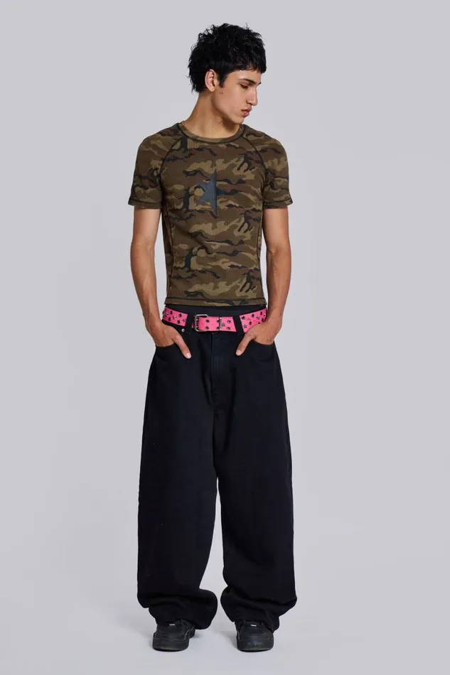 Jaded London Unisex UnisexMen Camo Starstruck Tee Camo