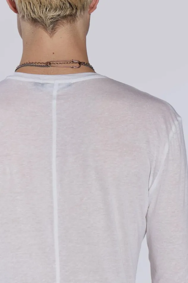 Jaded London Unisex Unisex White Mist Long Sleeve Top White