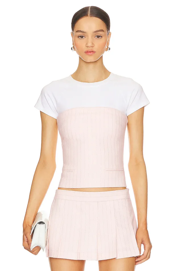 Jasmine Top Pink Pinstripe Women Lovers and Friends Tops