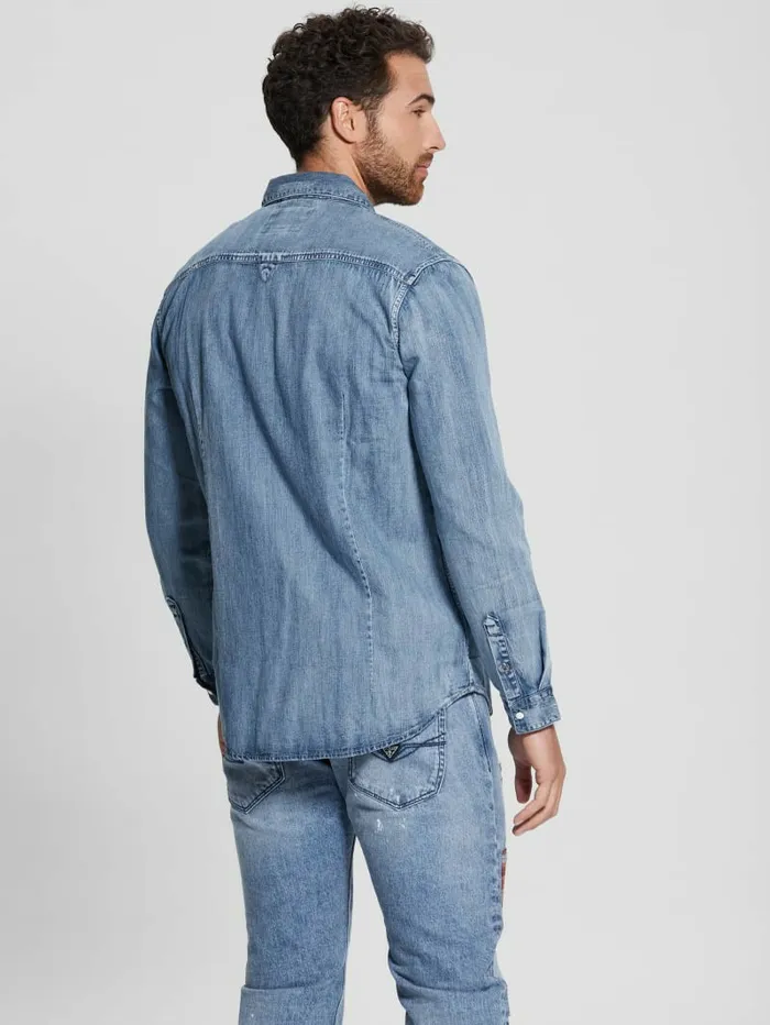 Jeans and Denim Truckee LongSleeve Denim Shirt Palmer 8211 GUESS Men Jeans and Denim Truckee LongSleeve Denim Shirt Palmer 8211 GUESS Men