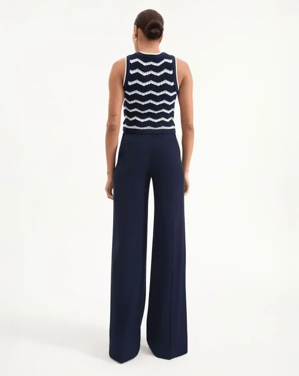 Jerrel Cropped Knit Tank Navyandoffwhiteandbluebell Women Veronica Beard Tops Jerrel Cropped Knit Tank Navyandoffwhiteandbluebell Women Veronica Beard Tops