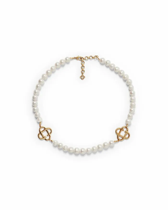 Jewellery MenWomen Casablanca Paris Medium Pearl Logo Necklace
