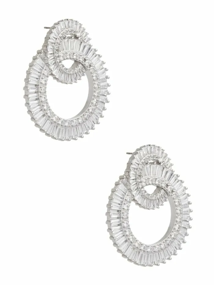 Jewelry SilverTone Oversized Statement Earrings Silver 8211 GUESS Women