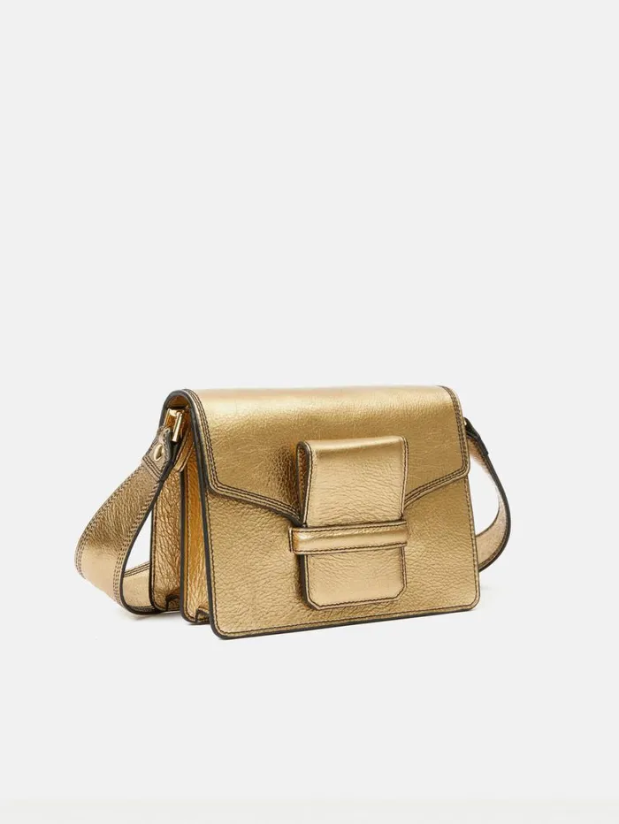 Jigsaw Ada Leather Crossbody Bag Gold Women Leather