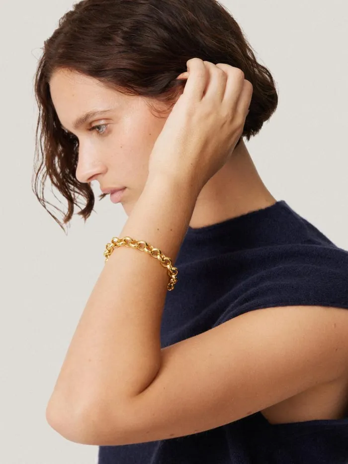 Jigsaw Belcher Chain Bracelet Gold Women Party