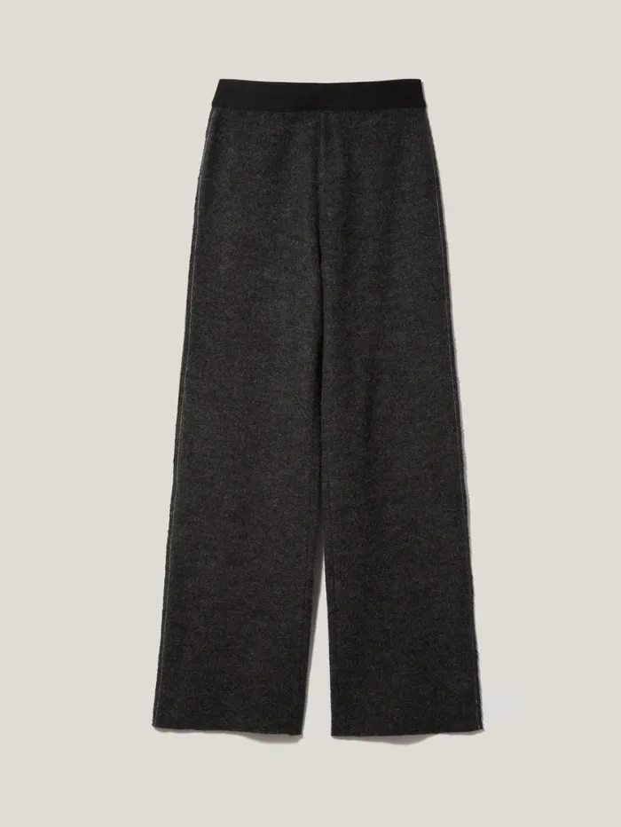 Jigsaw Boiled Wool Blend Trouser Dark Grey Women Trousers