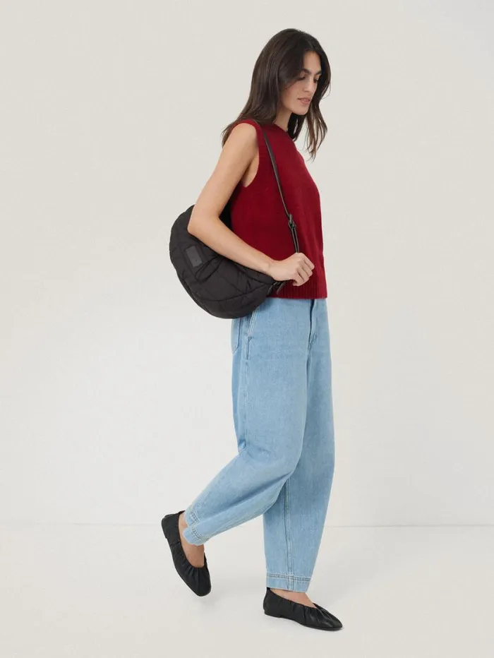 Jigsaw Cashmere Crew Neck Tank Red Women Knitwear and Cashmere