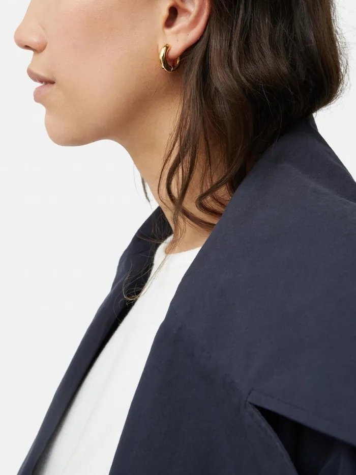 Jigsaw Chubby Hoop Earrings Gold Women Party