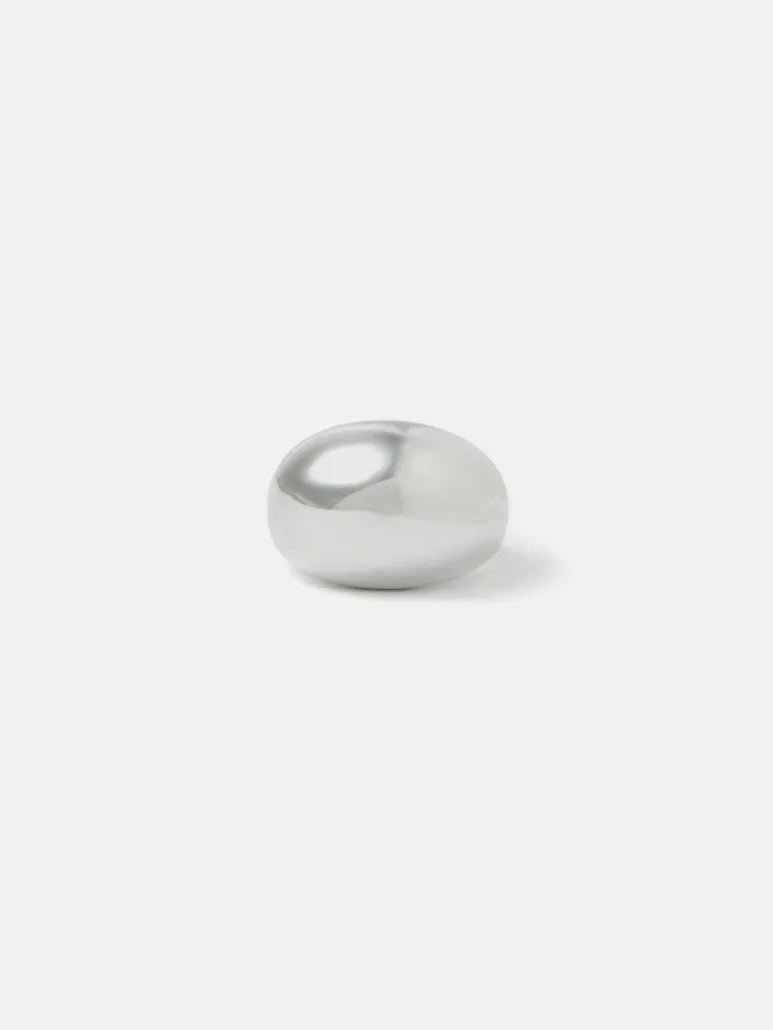 Jigsaw Chunky Dome Ring Silver Women Jewellery
